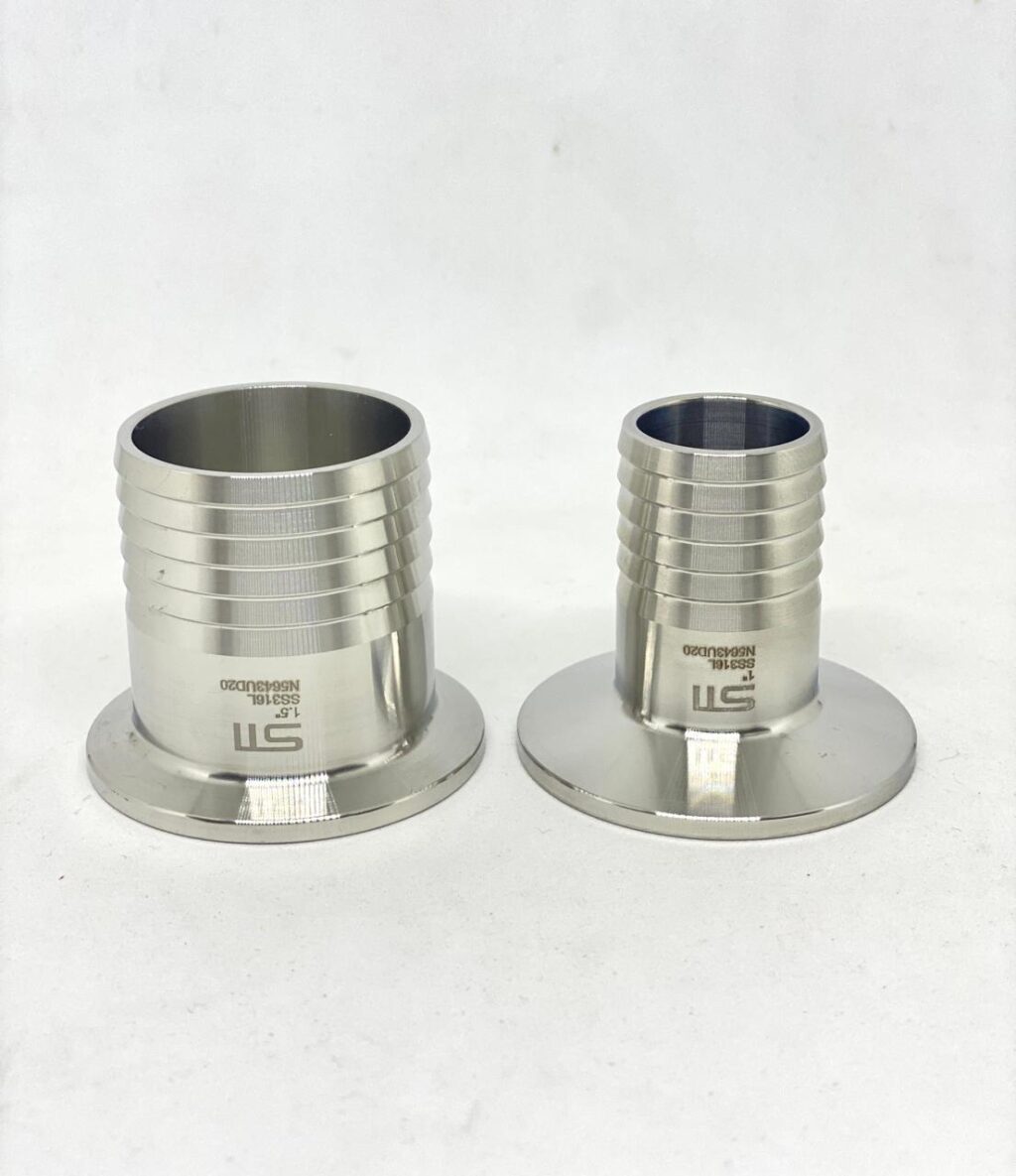 ESPIGA DE MANGUERA CLAMP INOXIDABLE 316